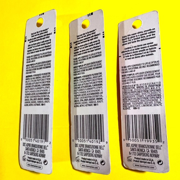 3 Bonne Bell Lip Smacker Liquid Gloss Strawberry Kiwi Watermelon Red Velvet Cake - Picture 2 of 8